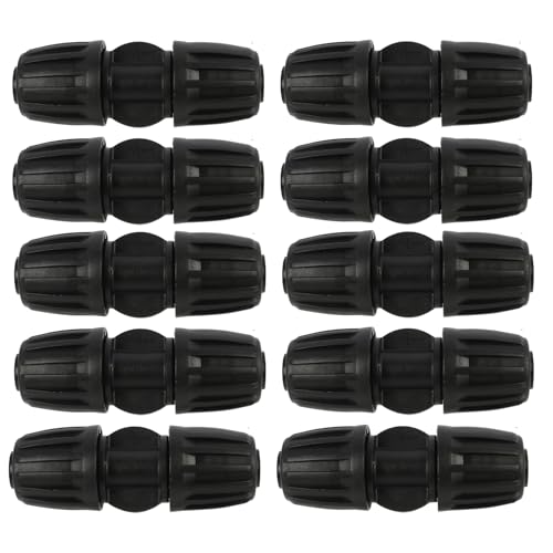 10 Stück Gerade Anschlüsse Steckverbinder für Tropfbewässerungssysteme, 16 mm PE-Schlauchverbinder, Langlebige und Robuste Wasserschlauchanschlüsse für Garten, Landwirtschaft und Gewächshäuser von Riybyds