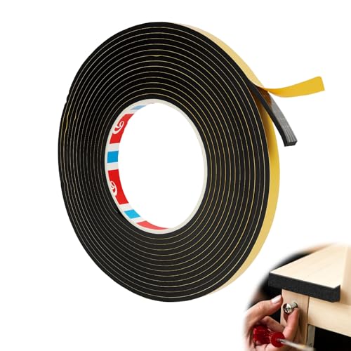 5M 10x3mm Dichtungsband, EVA Schaumstoff Klebeband, Einseitig Selbstklebend, Wasserfest, für Tür und Fensterisolierung, Geeignet für Industrie, Stoßdämpfung und Mehr (Klebeband) von Riybyds