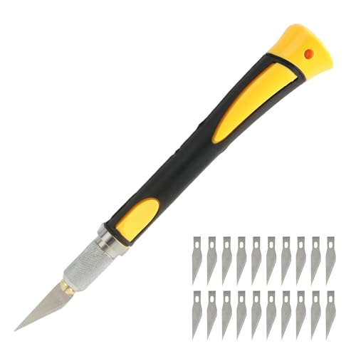 Bastelmesser Skalpell Set in Grau mit Ergonomischem Softgriff,Carving Craft Messer, Cuttermesser, Inklusive 10 Hochwertigen Ersatzklingen mit Rostschutz-Ölfilm, für Präzises Schneiden und Carving Bastelmesser Skalpell Set in Grau mit Ergonomischem Softgriff,Carving Craft Messer, Cuttermesser, Inklusive 10 Hochwertigen Ersatzklingen mit Rostschutz-Ölfilm, für Präzises Schneiden und Carving von Riybyds