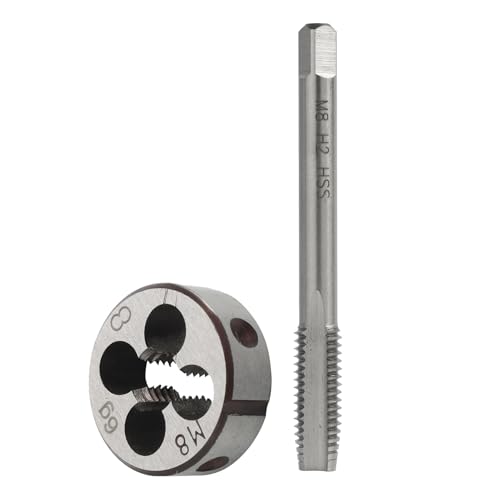 M8 x 1,25mm Linksgewindebohrer und Matrizensatz aus Hochleistungslegierungsstahl,Matrizengewindebohrer Legierungswerkzeug,für Metallbearbeitung und Reparaturen, Langlebig und Präzise M8 x 1,25mm Linksgewindebohrer und Matrizensatz aus Hochleistungslegierungsstahl,Matrizengewindebohrer Legierungswerkzeug,für Metallbearbeitung und Reparaturen, Langlebig und Präzise von Riybyds