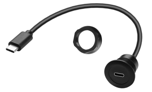 Riybyds 30cm 5Gbps Type-C 3.0 Weibersocket Männerspitze Ladesteckdose, USB C Eingebetteter Montageadapter, Schnellladekabel PD 60W, Gewinde Feste Montage für Armaturenbrett in Auto, RV, Boot Riybyds 30cm 5Gbps Type-C 3.0 Weibersocket Männerspitze Ladesteckdose, USB C Eingebetteter Montageadapter, Schnellladekabel PD 60W, Gewinde Feste Montage für Armaturenbrett in Auto, RV, Boot von Riybyds