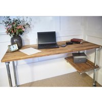 Reeigned Industrial Scaffold Schreibtisch Mit Regal + Rädern, Auswahl An Größen Farben von RizAndMicaMake