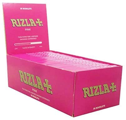 2 x rosafarbenes normales Zigarettenpapier – volle Box mit 50 Heftchen. von Rizla