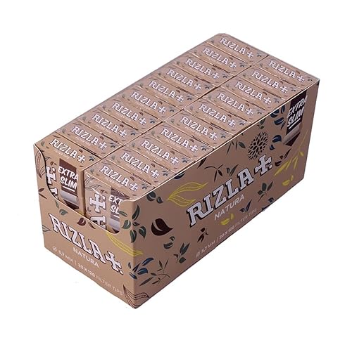 3 Boxen (60 Packungen) RIZLA Filtersticks Extra Slim Natura, 5,7 mm Durchmesser, 120 Filter pro Packung von Rizla