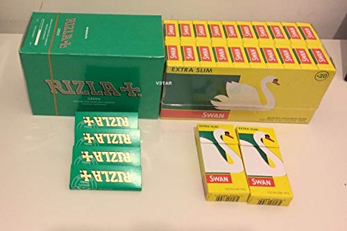 Rizla Green Rolling Papers and Swan Extra Slim Filters 600 by Rizla von Rizla