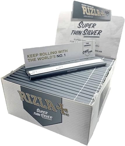 Rizla Silver Zigarettenpapier, überlang, dünn, 50 Stück von Rizla