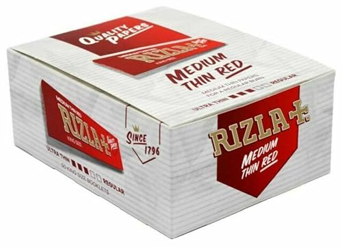 Rizla Zigarettenpapier, Rot, King Size Slim, 10 Heftchen von Rizla