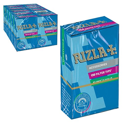 RizlaTrade 1500 RIZLA Filter Slim, 6 mm für Zigaretten 10 Boxen Box von 150 Filter von Rizla
