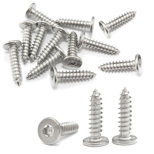 Selbstschneidende Torx Schrauben 200 Stk Edelstahl Holzschrauben Schrauben Torx mit Flachem Kopf Tellerkopfschrauben Blechschrauben M4x16mm Selbstschneidende Torx Schrauben 200 Stk Edelstahl Holzschrauben Schrauben Torx mit Flachem Kopf Tellerkopfschrauben Blechschrauben M4x16mm von Rjayaa