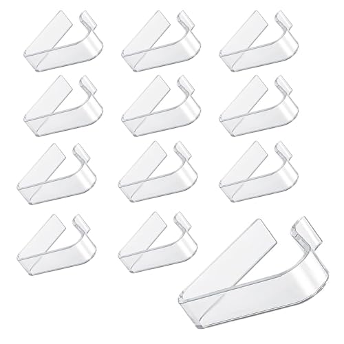 Tischdeckenklammer, 12 Stück Tischdeckenklammern Kunststoff Tischdecken Halterung Clips Transparent Tischdeckenhalter Klemmen von Rjayaa
