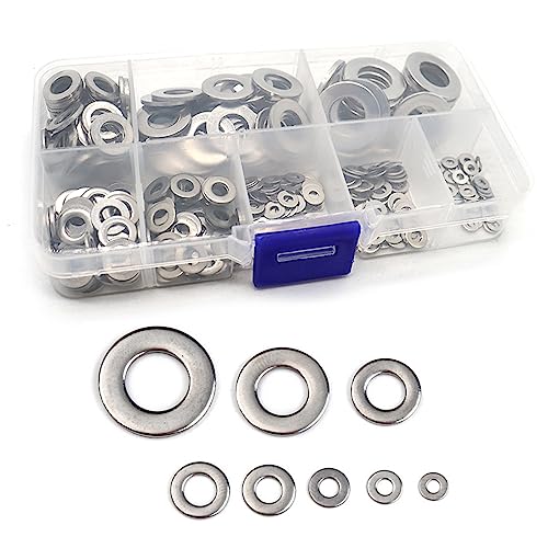 Unterlegscheiben Set Edelstahl 180 Stück Beilagscheiben Sortiment Silber Flache Karosseriescheiben Washers M2 M2.5 M3 M4 M5 M6 M8 M10 M12 Unterlegscheiben Set Edelstahl 180 Stück Beilagscheiben Sortiment Silber Flache Karosseriescheiben Washers M2 M2.5 M3 M4 M5 M6 M8 M10 M12 von Rjayaa