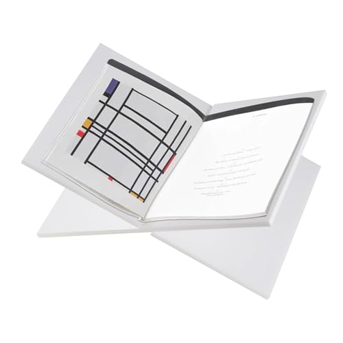 RjcdOPL Buchständer aus Acryl in X-Form, kompatible Bücher, 17 x 24 cm, Lesewinkel 135°, ideal für Romane, Zeitschriften, Kochrezepte, Alben für Jugend (weiß) von RjcdOPL
