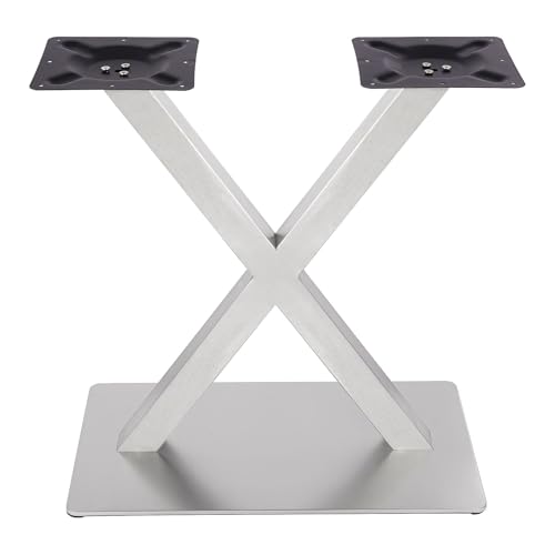 RjcdOPL Tischbein aus Metall, stabile X-Form, Tragkraft 200 kg, Industriestil, L70 x T40 x H72 cm, ideal für Wohnzimmer, Büro, Hotel, Bars von RjcdOPL