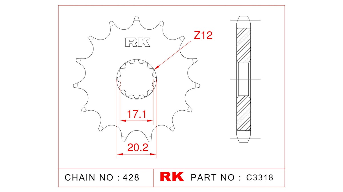 RK Antriebsritzel 3318 von Rk