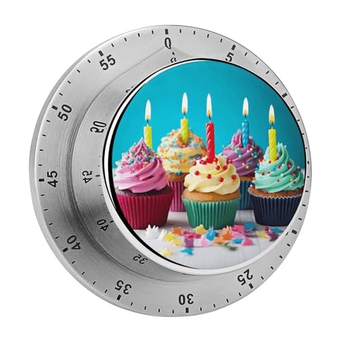 Bunte Happy Birthday Cupcakes Timer Küchentimer zum Kochen, magnetische Timer, keine Batterien, magnetische Rückenlehne, Countdown-Timer für Klassenzimmer, Zuhause, Studium und Kochen Bunte Happy Birthday Cupcakes Timer Küchentimer zum Kochen, magnetische Timer, keine Batterien, magnetische Rückenlehne, Countdown-Timer für Klassenzimmer, Zuhause, Studium und Kochen von Rkklvbns