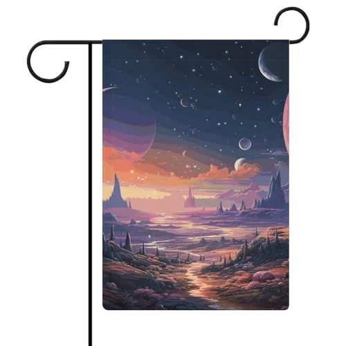 Bunte Retro-Gartenflaggen, 30,5 x 45,7 cm, doppelseitige Außenflagge, Sommer-Hofflagge, Blumenflagge, Gartenflaggen, saisonale Hofdekoration, Weihnachtsdekoration von Rkklvbns