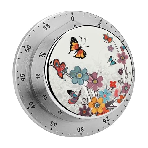 Cartoon Schmetterling Blumen Timer Küchentimer zum Kochen Magnetische Timer Keine Batterien Magnetische Rückenlehne Countdown Timer für Klassenzimmer, Zuhause, Studium und Kochen Cartoon Schmetterling Blumen Timer Küchentimer zum Kochen Magnetische Timer Keine Batterien Magnetische Rückenlehne Countdown Timer für Klassenzimmer, Zuhause, Studium und Kochen von Rkklvbns