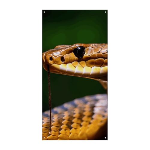 Cobra Snake Door Banner Welcome Spring Summer Door Cover Backdrop Hanging Flag Porch Sign for Front Door Seasonal Party Decorations for Indoor Outdoor Garden von Rkklvbns