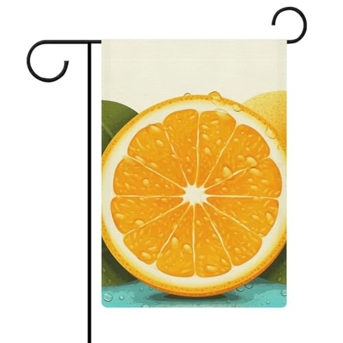 Gartenflaggen mit frischem Orange, 30,5 x 45,7 cm, doppelseitige Außenflagge, Sommerflagge, Blumenflagge, Gartenflaggen, saisonale Hoffeiertagsdekorationen von Rkklvbns