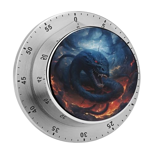 Küchentimer mit schwarzer Schlange in Flammen, zum Kochen, magnetische Timer, keine Batterien, magnetische Rückenlehne, Countdown-Timer für Klassenzimmer, Zuhause, Studium und Kochen Küchentimer mit schwarzer Schlange in Flammen, zum Kochen, magnetische Timer, keine Batterien, magnetische Rückenlehne, Countdown-Timer für Klassenzimmer, Zuhause, Studium und Kochen von Rkklvbns
