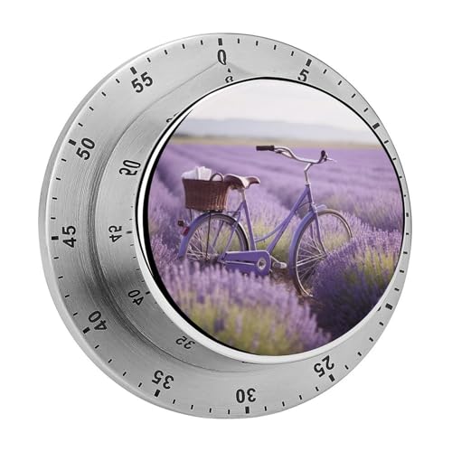 Lavendelfeld-Fahrrad-Timer, Küchentimer zum Kochen, magnetische Timer, keine Batterien, magnetische Rückenlehne, Countdown-Timer für Klassenzimmer, Zuhause, Studium und Kochen Lavendelfeld-Fahrrad-Timer, Küchentimer zum Kochen, magnetische Timer, keine Batterien, magnetische Rückenlehne, Countdown-Timer für Klassenzimmer, Zuhause, Studium und Kochen von Rkklvbns