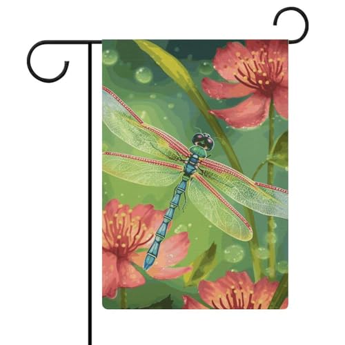 Libellen und Blumen Gartenflaggen, 30,5 x 45,7 cm, doppelseitige Außenflagge, Sommerflagge, Blumenflagge, Gartenflaggen, saisonale Hofdekoration, Weihnachtsdekoration Libellen und Blumen Gartenflaggen, 30,5 x 45,7 cm, doppelseitige Außenflagge, Sommerflagge, Blumenflagge, Gartenflaggen, saisonale Hofdekoration, Weihnachtsdekoration von Rkklvbns