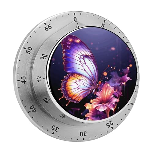 Lila Schmetterling Timer Küchentimer zum Kochen Magnetische Timer Keine Batterien Magnetische Rückenlehne Countdown Timer für Klassenzimmer, Zuhause, Studium und Kochen Lila Schmetterling Timer Küchentimer zum Kochen Magnetische Timer Keine Batterien Magnetische Rückenlehne Countdown Timer für Klassenzimmer, Zuhause, Studium und Kochen von Rkklvbns