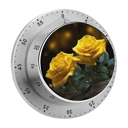 Schöner Timer mit gelben Rosen, Küchentimer zum Kochen, magnetische Timer, keine Batterien, magnetische Rückenlehne, Countdown-Timer für Klassenzimmer, Zuhause, Studium und Kochen Schöner Timer mit gelben Rosen, Küchentimer zum Kochen, magnetische Timer, keine Batterien, magnetische Rückenlehne, Countdown-Timer für Klassenzimmer, Zuhause, Studium und Kochen von Rkklvbns