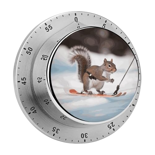 Ski-Eichhörnchen-Timer, Küchentimer zum Kochen, magnetische Timer, keine Batterien, magnetische Rückenlehne, Countdown-Timer für Klassenzimmer, Zuhause, Studium und Kochen Ski-Eichhörnchen-Timer, Küchentimer zum Kochen, magnetische Timer, keine Batterien, magnetische Rückenlehne, Countdown-Timer für Klassenzimmer, Zuhause, Studium und Kochen von Rkklvbns
