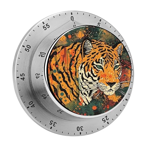 Tiger Botanischer Druck-Timer, Küchentimer zum Kochen, magnetische Timer, keine Batterien, magnetische Rückenlehne, Countdown-Timer für Klassenzimmer, Zuhause, Studium und Kochen Tiger Botanischer Druck-Timer, Küchentimer zum Kochen, magnetische Timer, keine Batterien, magnetische Rückenlehne, Countdown-Timer für Klassenzimmer, Zuhause, Studium und Kochen von Rkklvbns