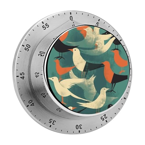 Vogelflocken-Timer, Küchentimer zum Kochen, magnetische Timer, keine Batterien, magnetische Rückenlehne, Countdown-Timer für Klassenzimmer, Zuhause, Studium und Kochen Vogelflocken-Timer, Küchentimer zum Kochen, magnetische Timer, keine Batterien, magnetische Rückenlehne, Countdown-Timer für Klassenzimmer, Zuhause, Studium und Kochen von Rkklvbns