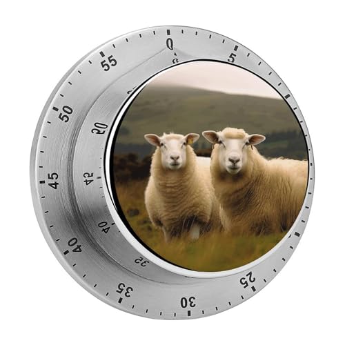 Zwei weiße Schaf-Timer, Küchentimer zum Kochen, magnetische Timer, keine Batterien, magnetische Rückenlehne, Countdown-Timer für Klassenzimmer, Zuhause, Studium und Kochen Zwei weiße Schaf-Timer, Küchentimer zum Kochen, magnetische Timer, keine Batterien, magnetische Rückenlehne, Countdown-Timer für Klassenzimmer, Zuhause, Studium und Kochen von Rkklvbns