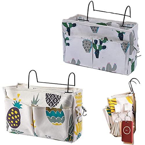 2 Stück Bett Organizer Bett Tasche, Kinder Betttasche Organizer, Etagenbett Organizer, Betttaschen Hochbett, Multifunktionale Betttaschen, für Zeitschriften, Fernbedienungen, Zeitungen, Handys von Rkllejs