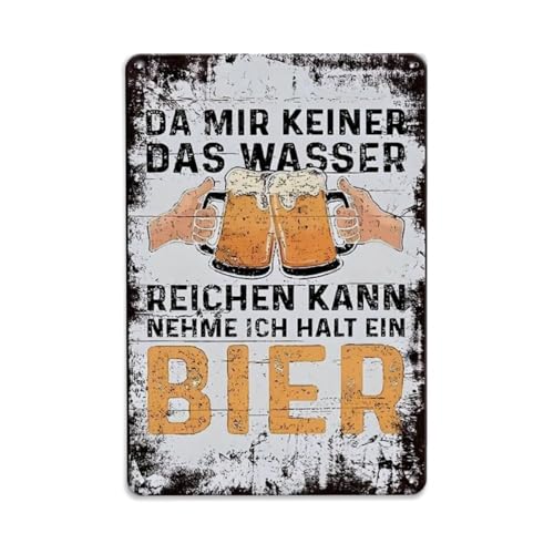 Blechschild "Beer Toast", Vintage, Garten, Schlafzimmer, Café, Bar, Männerhöhle, Heimdekoration, Metallposter, 20,3 x 30,5 cm von Rkundrne