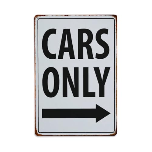 Cars Only Metall-Blechschild, Vintage, Garten, Schlafzimmer, Café, Bar, Männerhöhle, Heimdekoration, Metallposter, 20,3 x 30,5 cm von Rkundrne