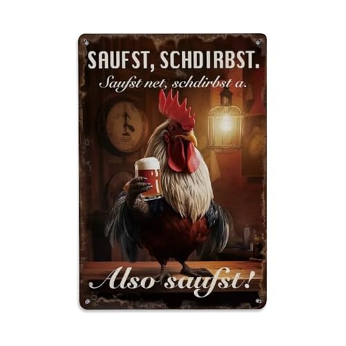 German Also Saufst Metall-Blechschild, Vintage, Garten, Schlafzimmer, Café, Bar, Männerhöhle, Heimdekoration, Metallposter, 20,3 x 30,5 cm German Also Saufst Metall-Blechschild, Vintage, Garten, Schlafzimmer, Café, Bar, Männerhöhle, Heimdekoration, Metallposter, 20,3 x 30,5 cm von Rkundrne