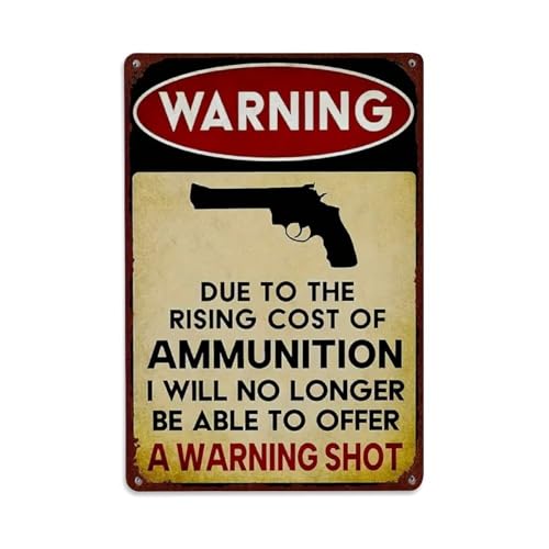 Humorvolles Warnschild aus Metall, Vintage-Stil, Garten, Schlafzimmer, Café, Bar, Männerhöhle, Heimdekoration, Metallposter, 20,3 x 30,5 cm von Rkundrne
