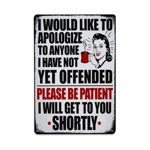 Lustiges Metall-Blechschild, Vintage, Garten, Schlafzimmer, Café, Bar, Männerhöhle, Heimdekoration, Metallposter, 20,3 x 30,5 cm von Rkundrne