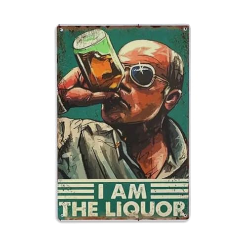 Metall-Blechschild mit Aufschrift "I Am The Liquor", Vintage, Garten, Schlafzimmer, Café, Bar, Männerhöhle, Heimdekoration, Metallposter, 20,3 x 30,5 cm Metall-Blechschild mit Aufschrift "I Am The Liquor", Vintage, Garten, Schlafzimmer, Café, Bar, Männerhöhle, Heimdekoration, Metallposter, 20,3 x 30,5 cm von Rkundrne
