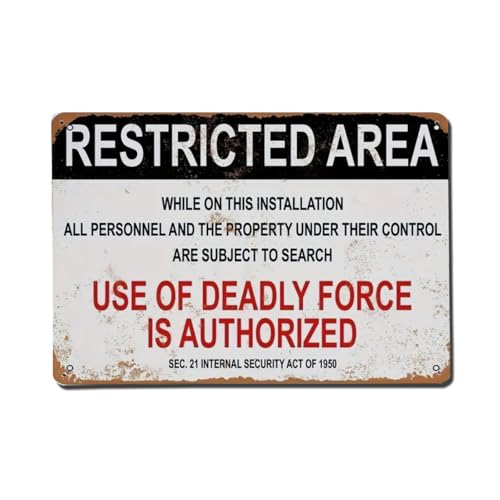 Metall-Blechschild mit Aufschrift "No-Go Area", Vintage, Garten, Schlafzimmer, Café, Bar, Männerhöhle, Heimdekoration, Metallposter, 20,3 x 30,5 cm Metall-Blechschild mit Aufschrift "No-Go Area", Vintage, Garten, Schlafzimmer, Café, Bar, Männerhöhle, Heimdekoration, Metallposter, 20,3 x 30,5 cm von Rkundrne