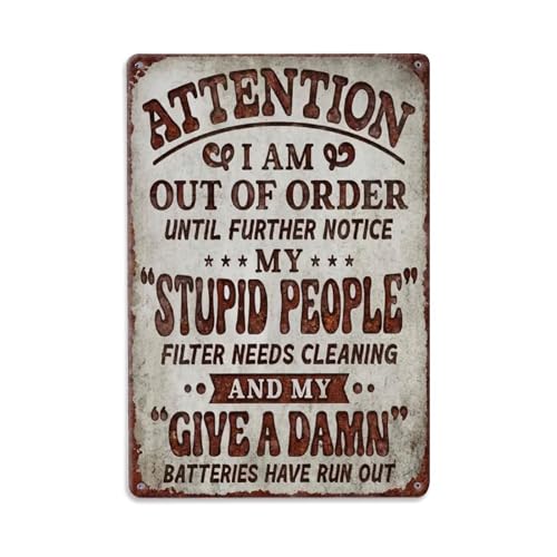 Metall-Blechschild mit Aufschrift "Notice I'm Broken", Vintage, Garten, Schlafzimmer, Café, Bar, Männerhöhle, Heimdekoration, Metallposter, 20,3 x 30,5 cm Metall-Blechschild mit Aufschrift "Notice I'm Broken", Vintage, Garten, Schlafzimmer, Café, Bar, Männerhöhle, Heimdekoration, Metallposter, 20,3 x 30,5 cm von Rkundrne