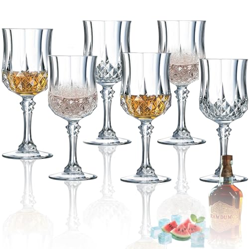 Rliocvhe Schnapsgläser 5cl, Schnapsgläser-Set 6, Likörglas mit Stiel, Klares Sherryglas,für Tequila, Holiday Gatherings, Family Bars, Glas kleines Weinglas von Rliocvhe