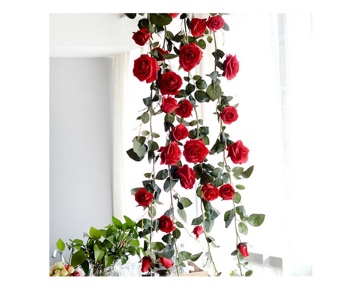 Kunstblume Künstliche Rosen Girlanden Rosenreben Blätter Hängende Girlanden, Rnemitery von Rnemitery