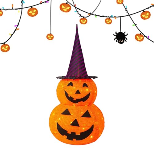 Rnyrn Halloween-Kürbis-Lampe, Nachttisch- -Kürbis-Licht mit schwarzem Zylinderhut – 8 Modi für den Innen- und Außenbereich, LED-Lampe für Party, Nachttisch, Garten, Schlafzimmer, Hof Rnyrn Halloween-Kürbis-Lampe, Nachttisch- -Kürbis-Licht mit schwarzem Zylinderhut – 8 Modi für den Innen- und Außenbereich, LED-Lampe für Party, Nachttisch, Garten, Schlafzimmer, Hof von Rnyrn