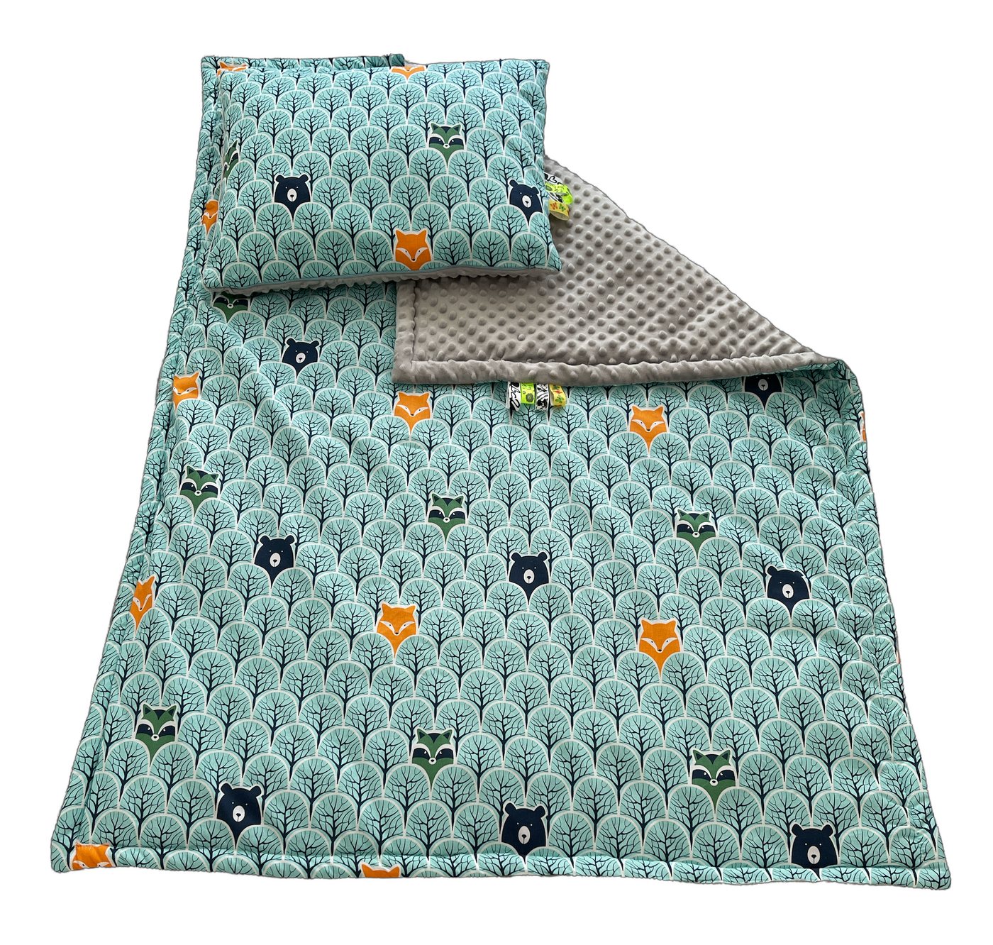 Kinderdecke Kinderdecke Krabbeldecke Kinderbettdecke 100x135cm, RoKo-Textilien, mit Bänder von RoKo-Textilien