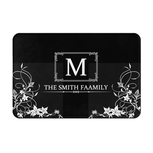Personalisiert Teppiche,Personalisierte Fußmatte mit Logo und Wunschtext,mit Namen personalisiert rutschfest Personalisiert Teppich für Ihren eigenen Bereich, Flanell-Teppiche, rutschfest, waschbar von RoPox