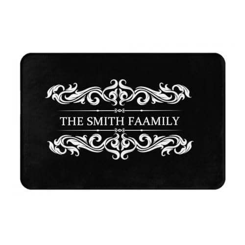 Personalisiert Teppiche,Personalisierte Fußmatte mit Logo und Wunschtext,mit Namen personalisiert rutschfest Personalisiert Teppich für Ihren eigenen Bereich, Flanell-Teppiche, rutschfest, waschbar von RoPox