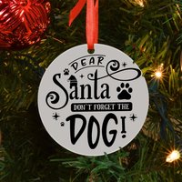 Don't Forget The Dog Bauble - Haustier Weihnachten Frohe Acryl Erinnerungskugel Weihnachtsbaumschmuck Baum Haustiere von RoRCrafts