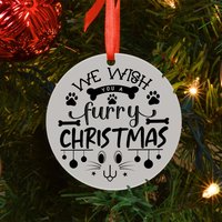 Furry Christmas Pet - Merry Acryl Gedenkkugel Weihnachtsbaumschmuck Baum Haustiere von RoRCrafts