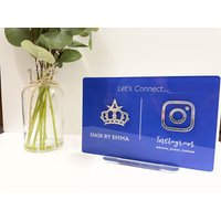 Twin Business Social Media Schild Mit Individuellem Logo - Ideal Für Friseure/Kosmetikerin Beauty Salons Uv Gedruckt Your Way Double von RoRCrafts